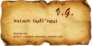 Valach Gyöngyi névjegykártya